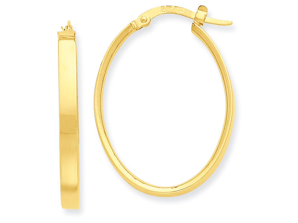 FJC Finejewelers 14k Yellow Gold Oval Hoop Earrings