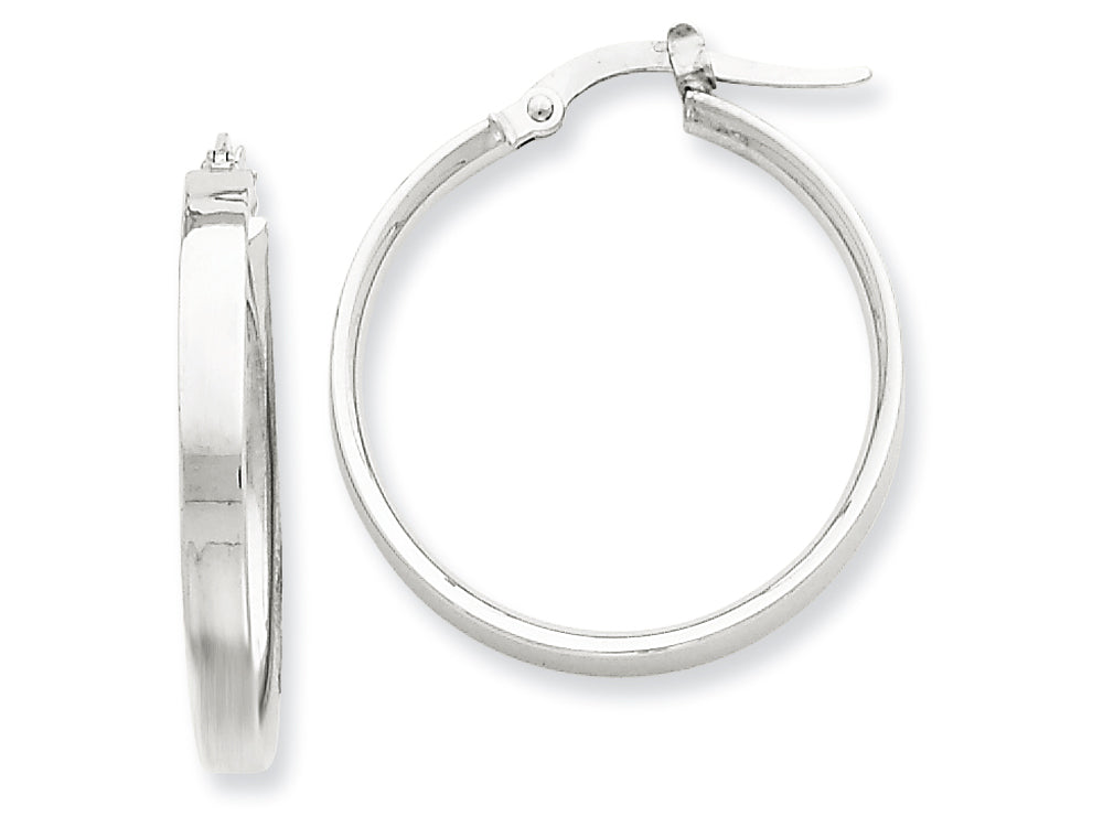 FJC Finejewelers 14 kt White Gold Rhodium Hoop Earrings