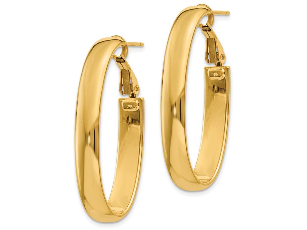 FJC Finejewelers 14k Yellow Gold Oval Hoop Earrings