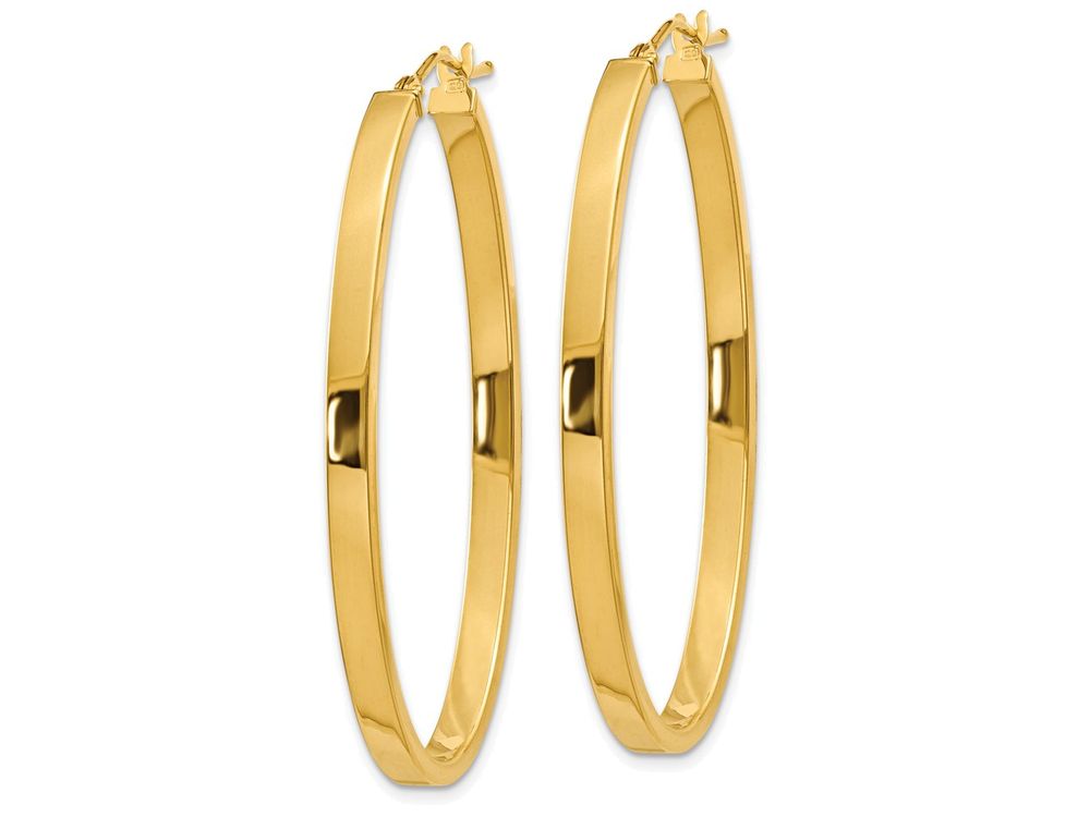 FJC Finejewelers 14k Yellow Gold Polished Oval Hoop Earrings