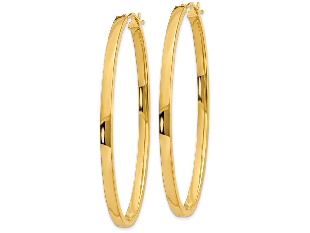 FJC Finejewelers 14k Yellow Gold Polished Oval Hoop Earrings