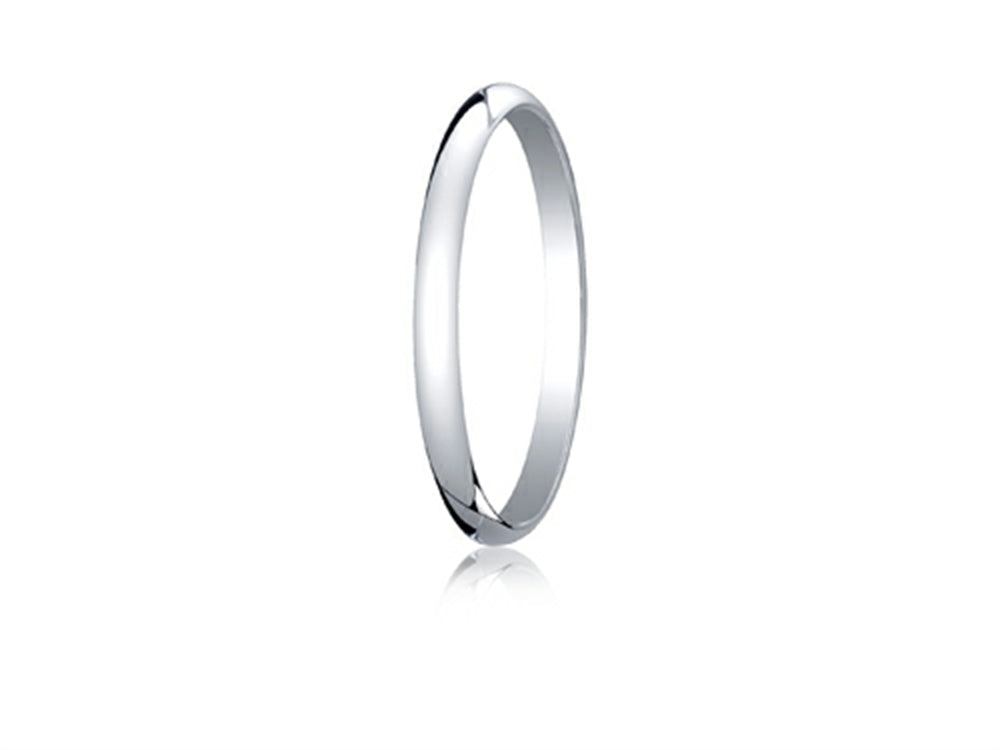 Benchmark Platinum 2.0mm Traditional Dome Oval Ring