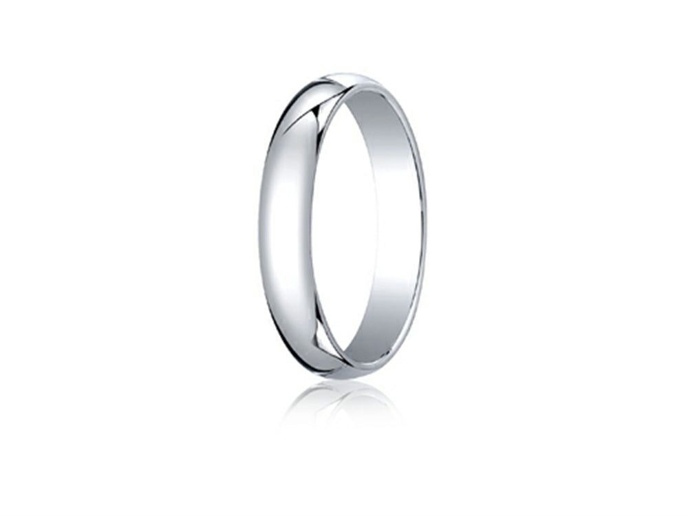Benchmark Platinum 4.0mm Traditional Dome Oval Ring