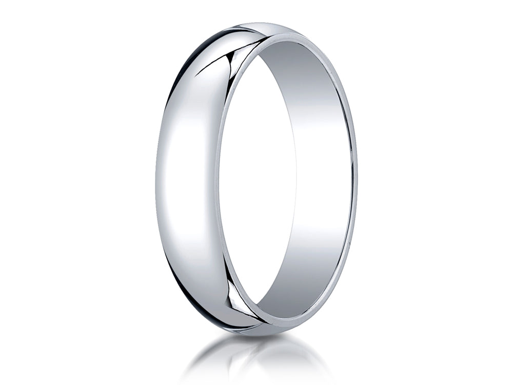 Benchmark Platinum 5.0mm Traditional Dome Oval Ring