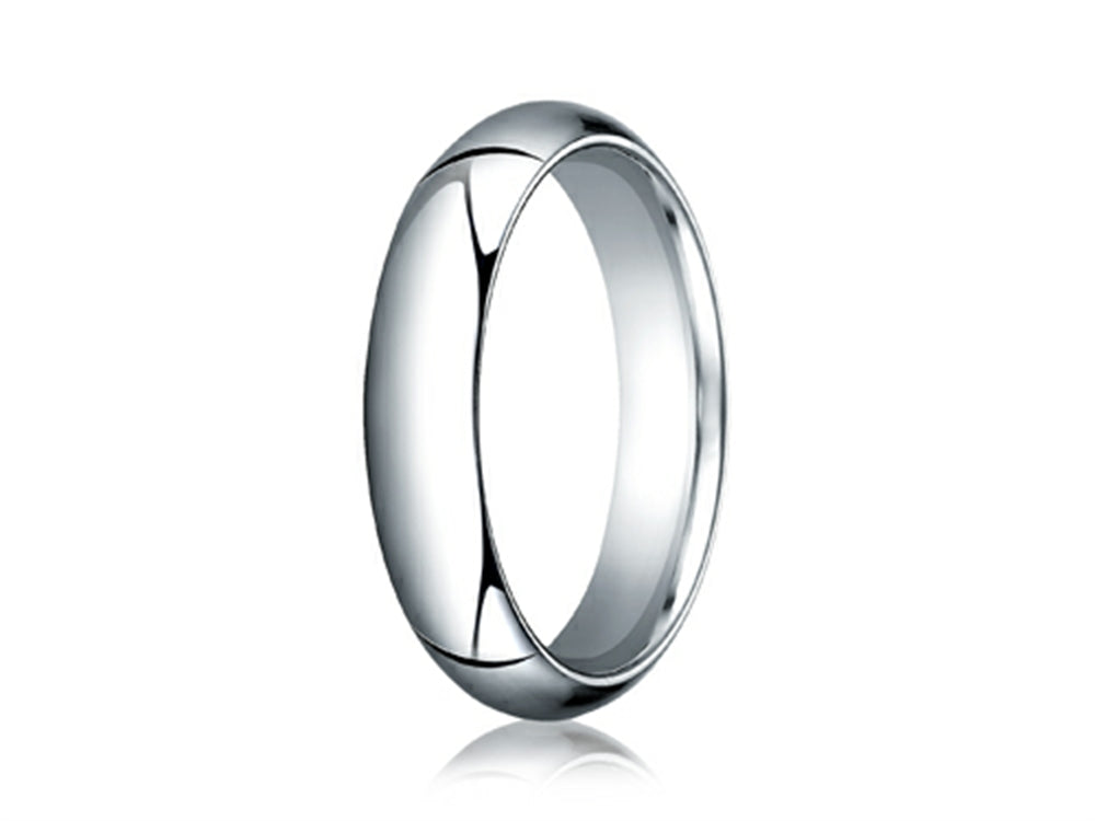 Benchmark Platinum 5mm Slightly Domed Standard Comfort-fit Ring