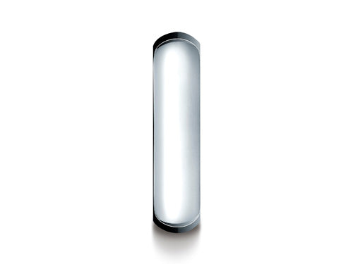 Benchmark Platinum 6mm Slightly Domed Standard Comfort-fit Ring