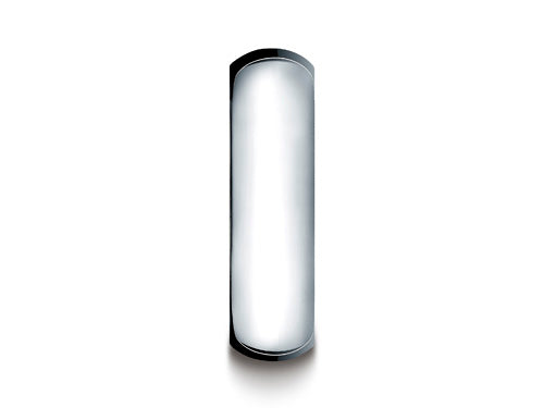Benchmark Platinum 7mm Slightly Domed Standard Comfort-fit Ring