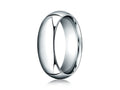 Benchmark Platinum 7mm Slightly Domed Standard Comfort-fit Ring