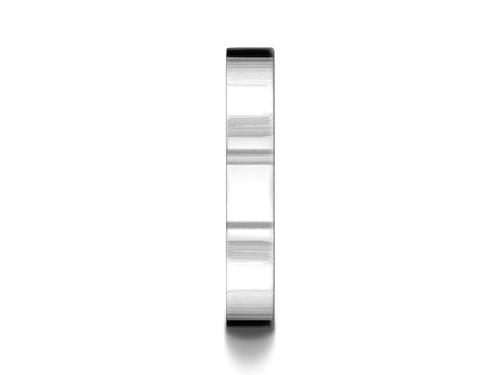 Benchmark Platinum 4.0mm Flat Comfort-fit Ring