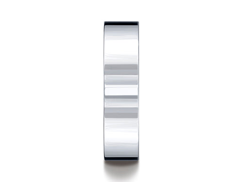 Benchmark Platinum 6.0mm Flat Comfort-fit Ring