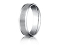 Benchmark Platinum 6mm Comfort-fit Satin-finished With High Polished Beveled Edge Carved Design Wedding Band Ring