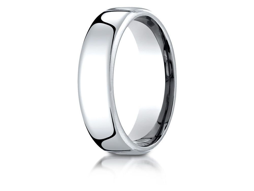 Benchmark Platinum 6.5mm European Comfort-fit Ring