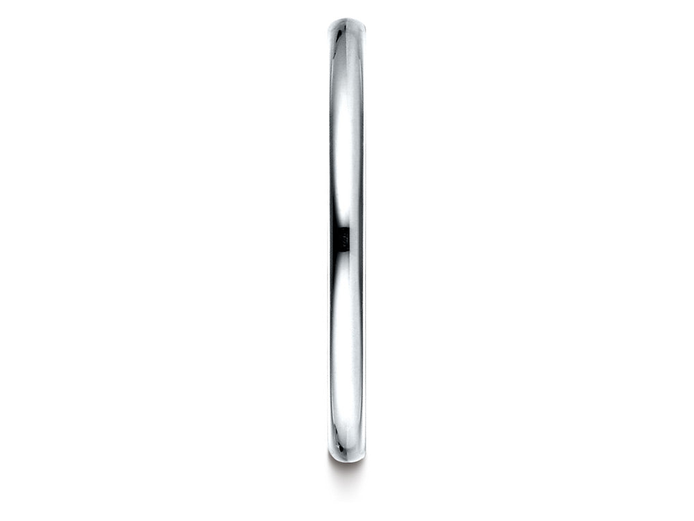 Benchmark Platinum 2mm Slightly Domed Standard Comfort-fit Wedding Band / Ring