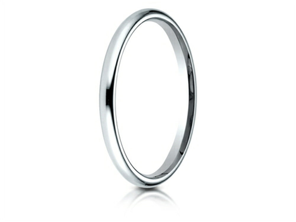 Benchmark Platinum 2mm Slightly Domed Standard Comfort-fit Wedding Band / Ring