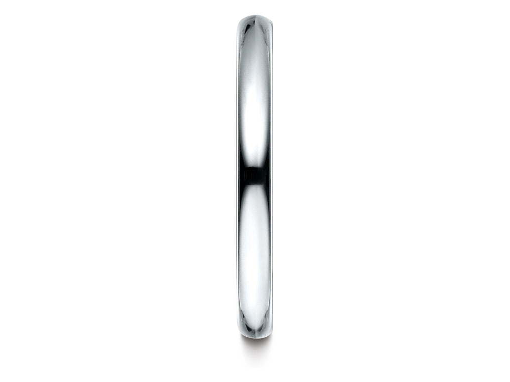 Benchmark Platinum 2.5mm Slightly Domed Standard Comfort-fit Wedding Band / Ring