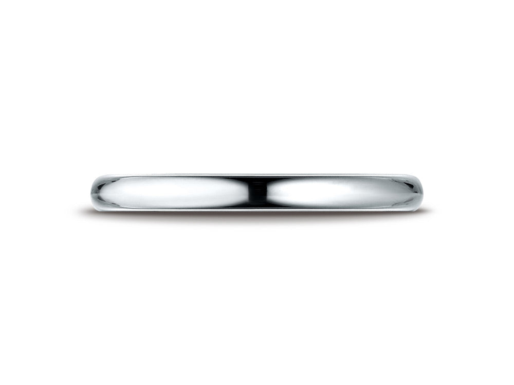 Benchmark Platinum 2.5mm Slightly Domed Standard Comfort-fit Wedding Band / Ring