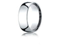 Benchmark Platinum 8mm Slightly Domed Standard Comfort-fit Ring