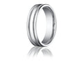 Benchmark Platinum 6mm Comfort-fit High Polished With Milgrain Round Edge Carved Design Wedding Band Ring