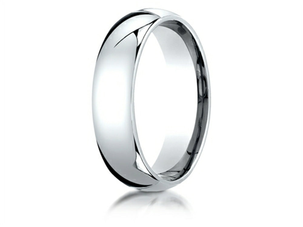 Benchmark Platinum 6mm Slightly Domed Super Light Comfort-fit Wedding Band / Ring
