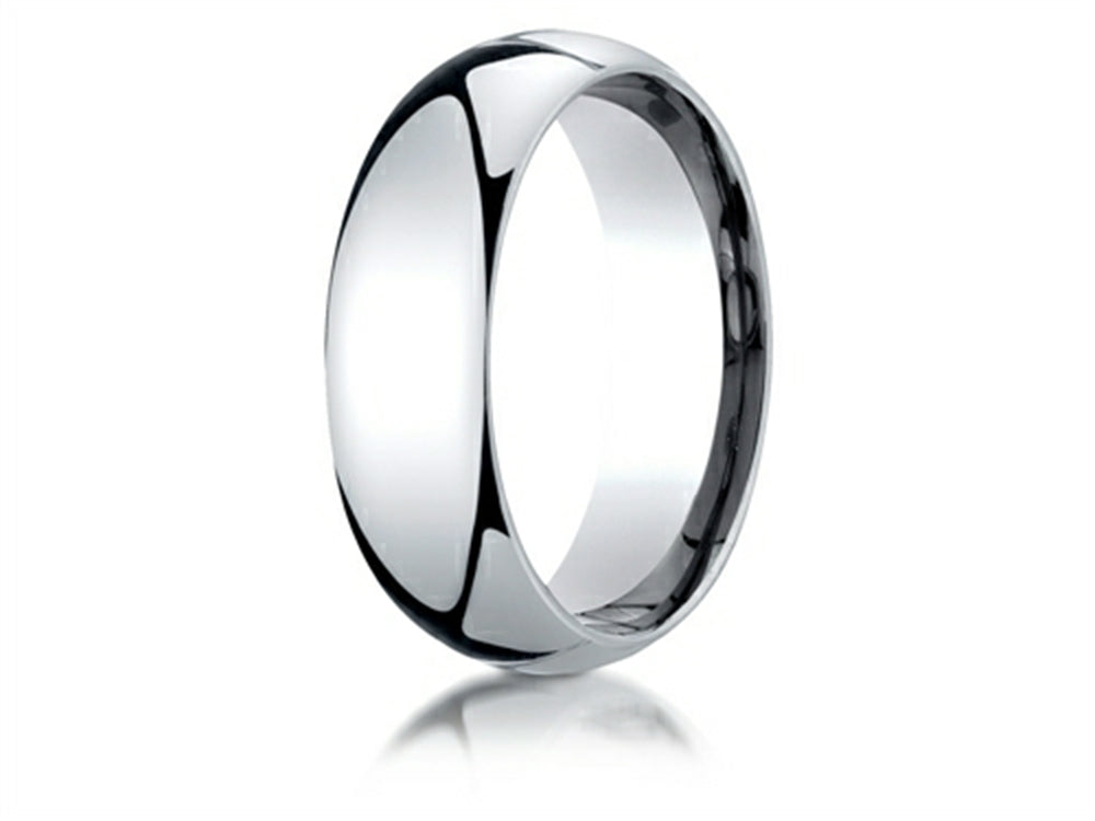 Benchmark Platinum 7mm Slightly Domed Super Light Comfort-fit Wedding Band / Ring