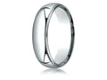 Benchmark Platinum 6mm Slightly Domed Super Light Comfort-fit Wedding Band / Ring With Milgrain