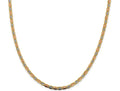 FJC Finejewelers 14 kt Yellow Gold 3.8mm Tri-color Rhodium Pavé Valentino Chain