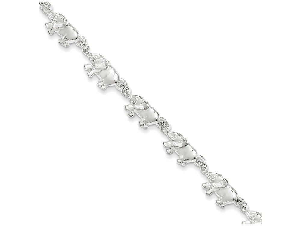 FJC Finejewelers Sterling Silver Elephants Bracelet