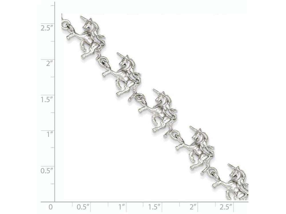 FJC Finejewelers Sterling Silver Unicorns Bracelet