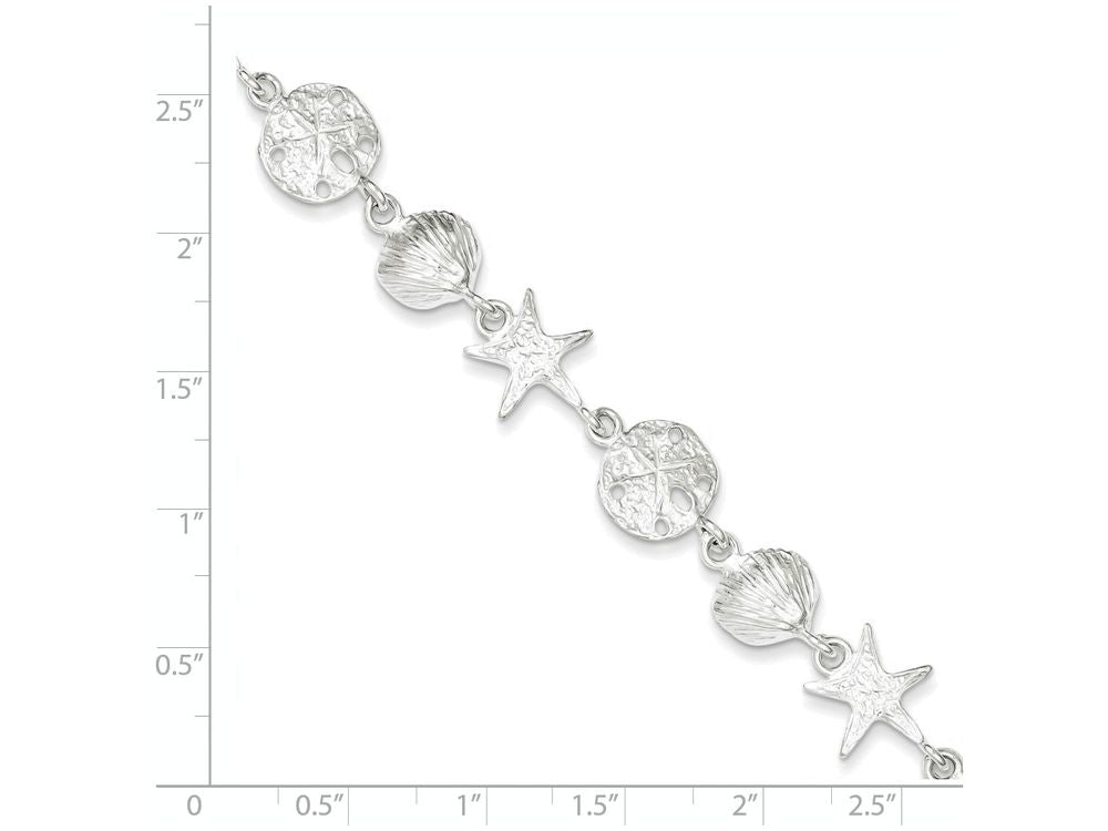 FJC Finejewelers Sterling Silver Seashells Bracelet