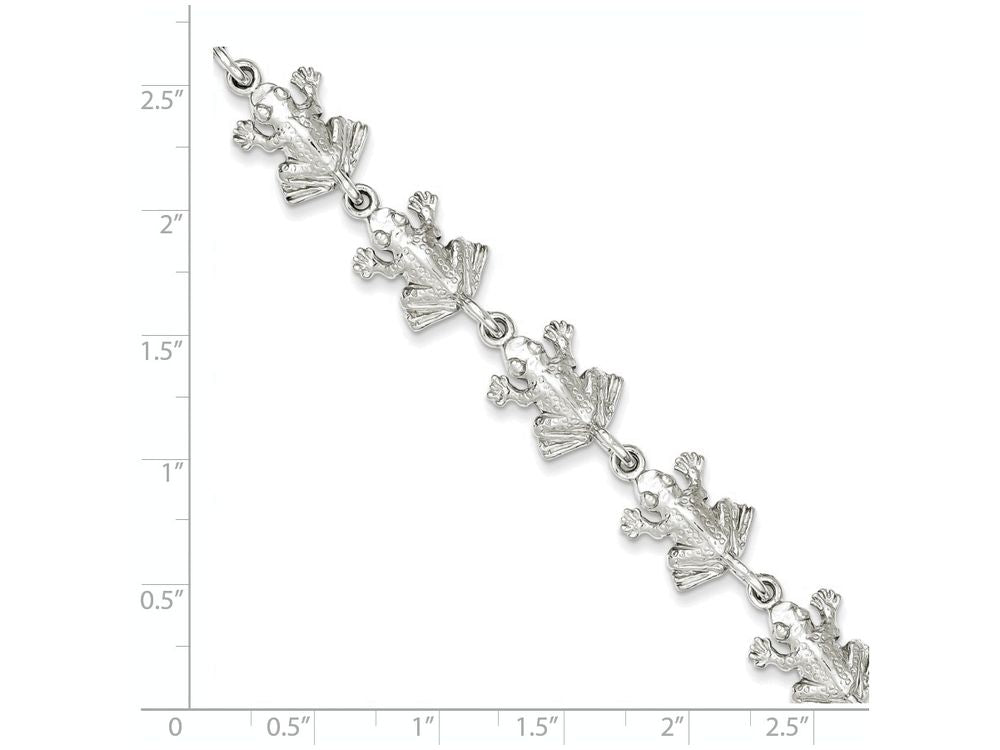 FJC Finejewelers Sterling Silver Frogs Bracelet