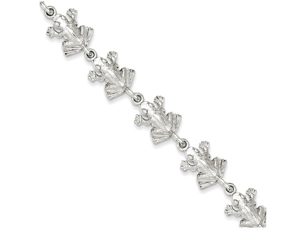 FJC Finejewelers Sterling Silver Frogs Bracelet