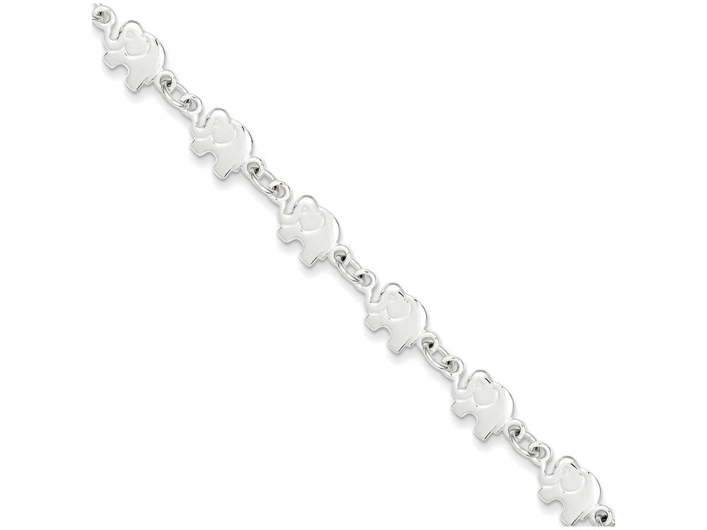 FJC Finejewelers Sterling Silver Polished Elephant Bracelet
