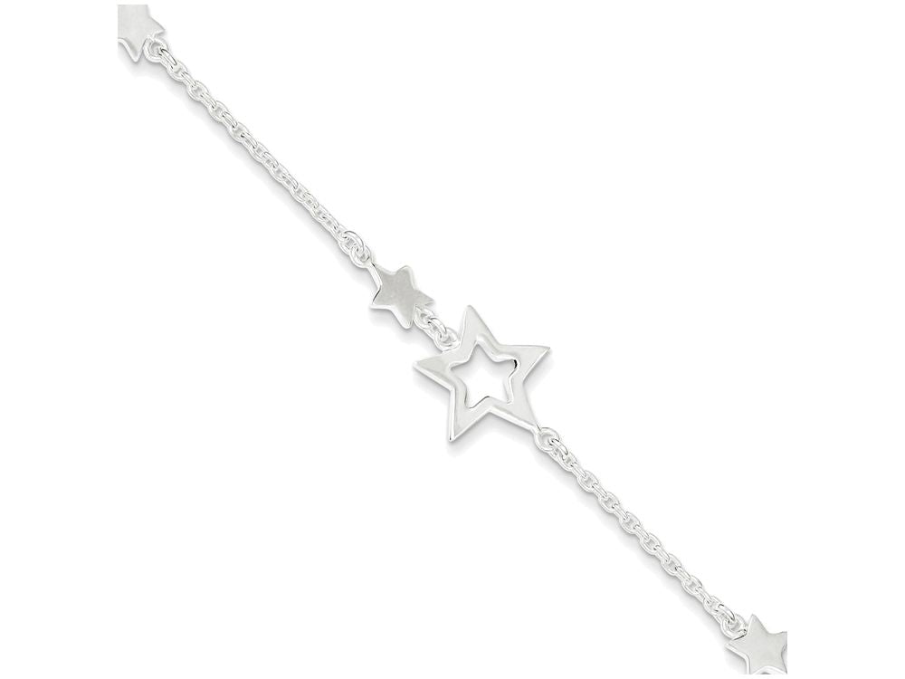 FJC Finejewelers Sterling Silver Star Bracelet