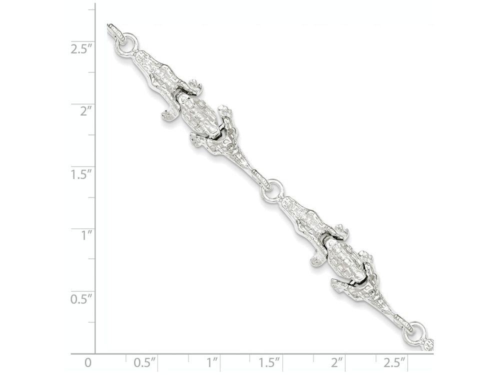 FJC Finejewelers Sterling Silver Alligator Bracelet