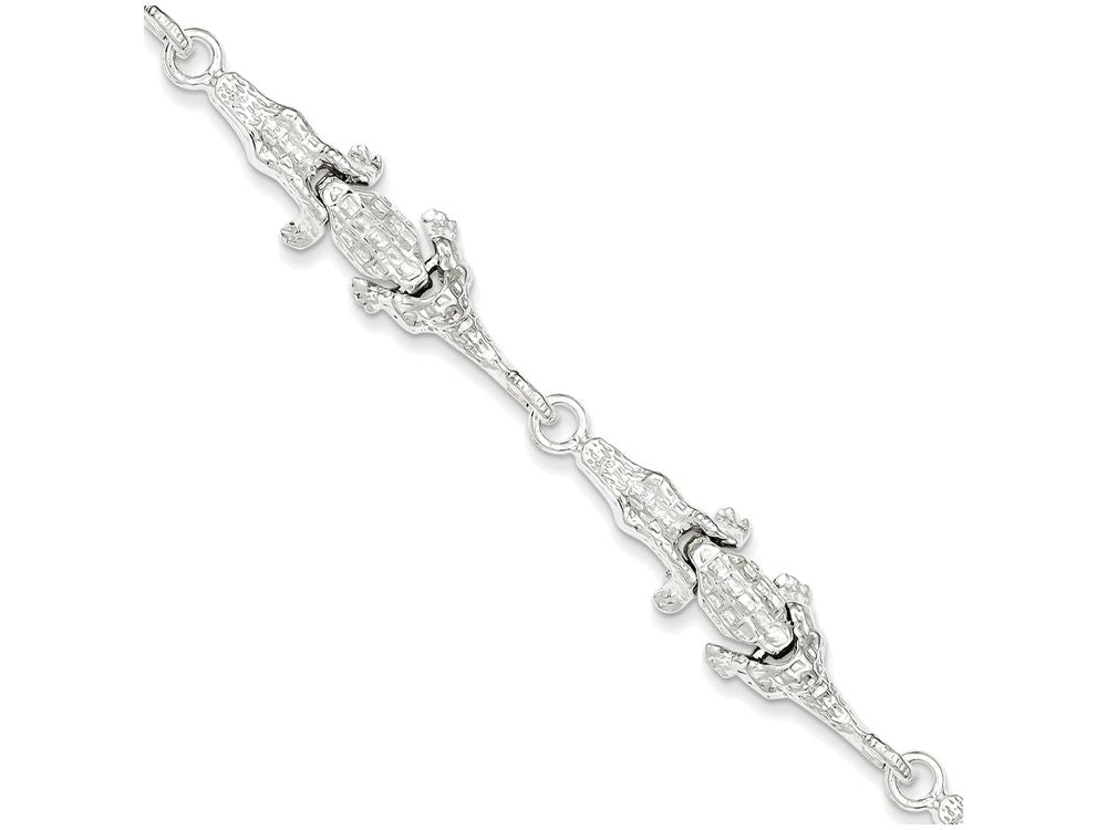 FJC Finejewelers Sterling Silver Alligator Bracelet