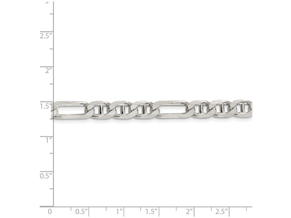 FJC Finejewelers 18 Inch Sterling Silver 6.5mm Figaro Anchor Chain Necklace