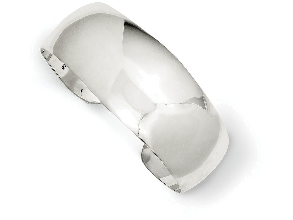 FJC Finejewelers Sterling Silver Solid Polished Plain Cuff Bangle Bracelet