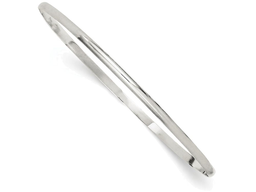 FJC Finejewelers Sterling Silver 2.25mm Solid Polished Plain Slip-on Bangle Bracelet