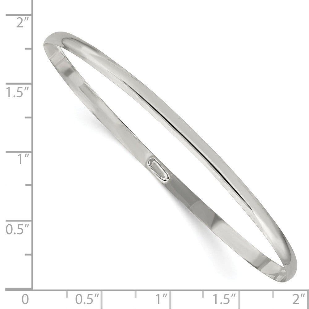 FJC Finejewelers Sterling Silver 3mm Solid Polished Plain Slip-on Bangle Bracelet