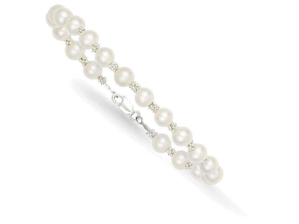 FJC Finejewelers Sterling Silver White Pearl Bracelet