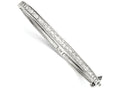FJC Finejewelers Sterling Silver Cubic Zirconia Hinged Bangle