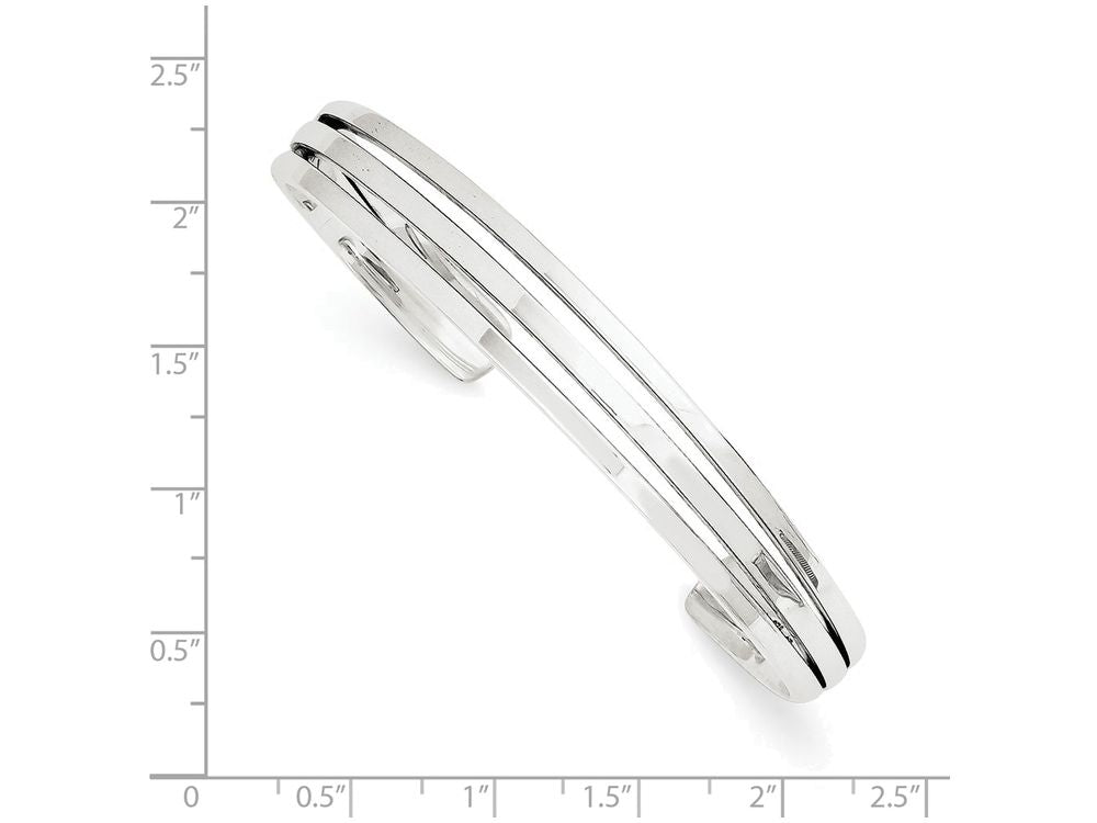 FJC Finejewelers Sterling Silver Cuff Bangle Bracelet