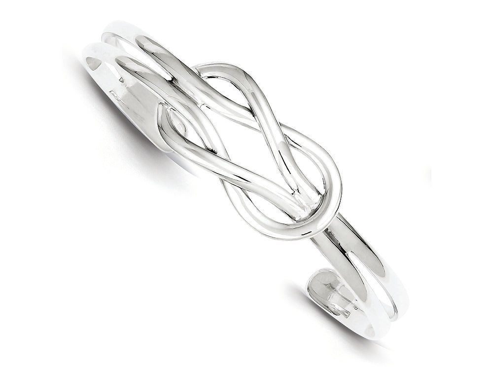 FJC Finejewelers Sterling Silver Knot Design Cuff Bangle