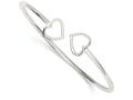 FJC Finejewelers Sterling Silver Polished Heart Cuff Bangle