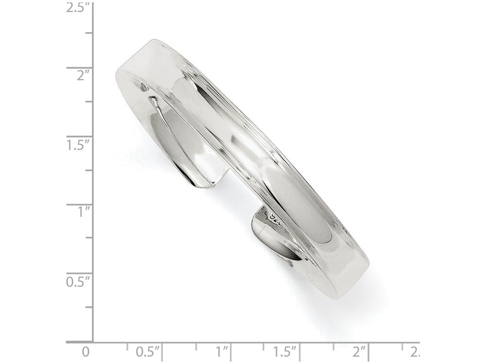 FJC Finejewelers Sterling Silver 10mm Polished Cuff Bangle