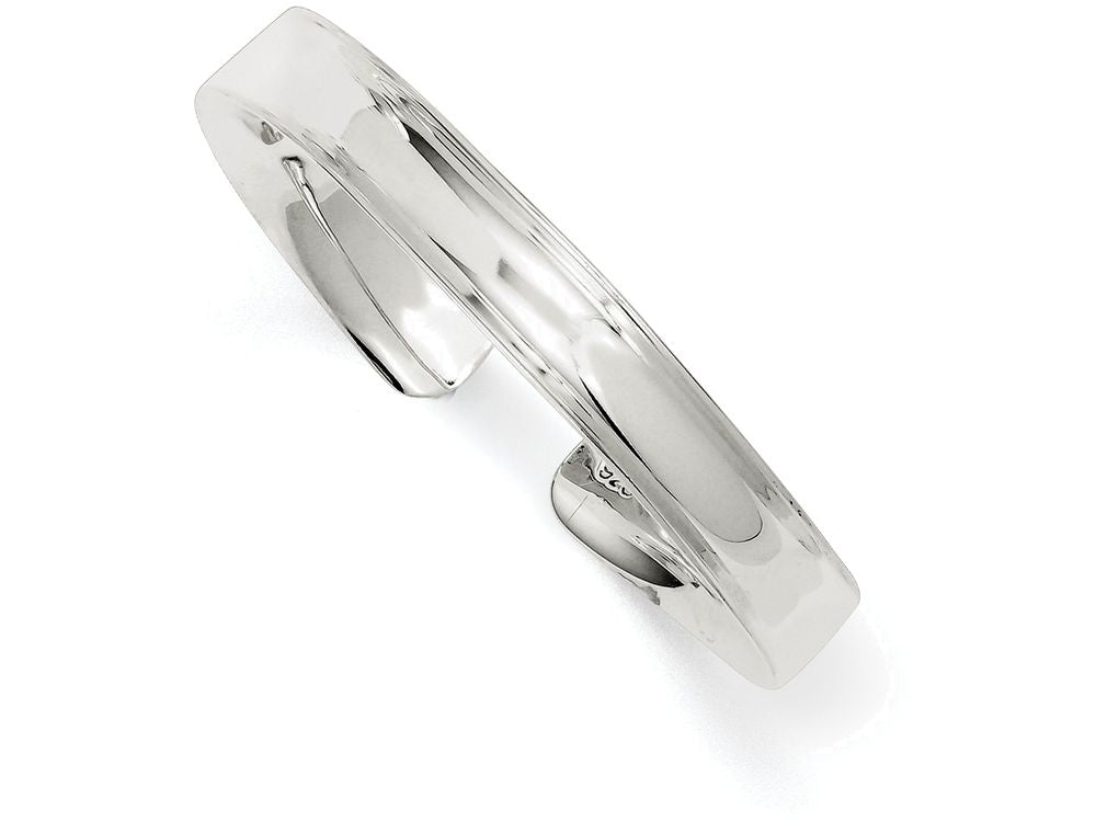 FJC Finejewelers Sterling Silver 10mm Polished Cuff Bangle