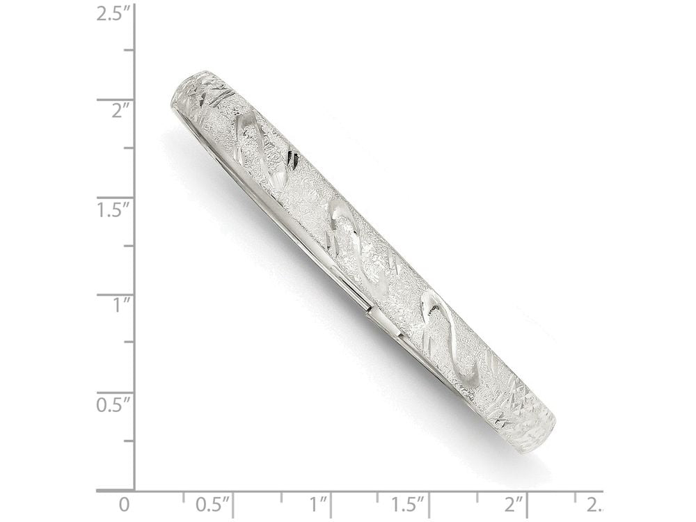 FJC Finejewelers Sterling Silver 6.5mm Bright-cut Flexible Bangle