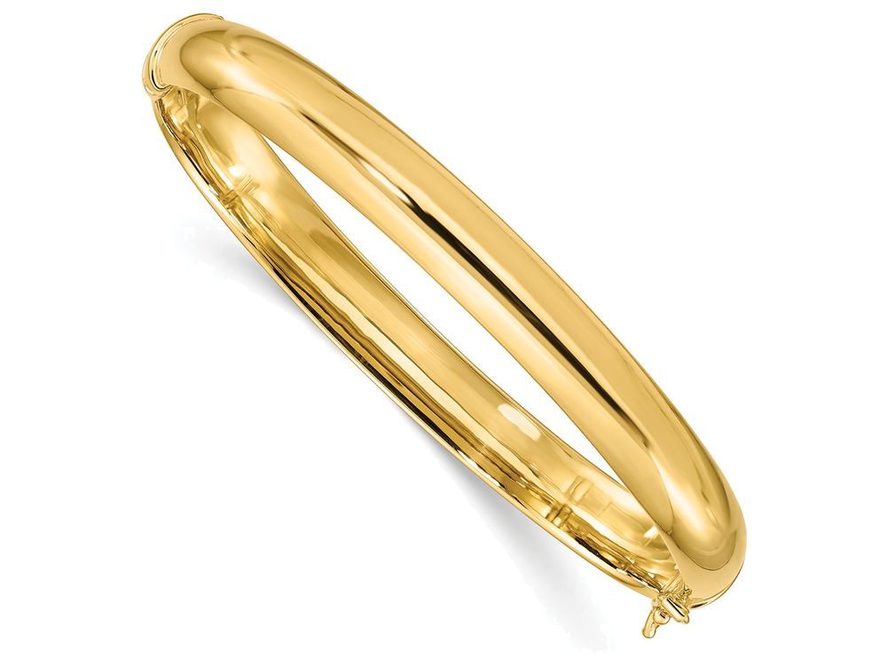 FJC Finejewelers Sterling Silver Gold Plated Bangle 8mm Wide