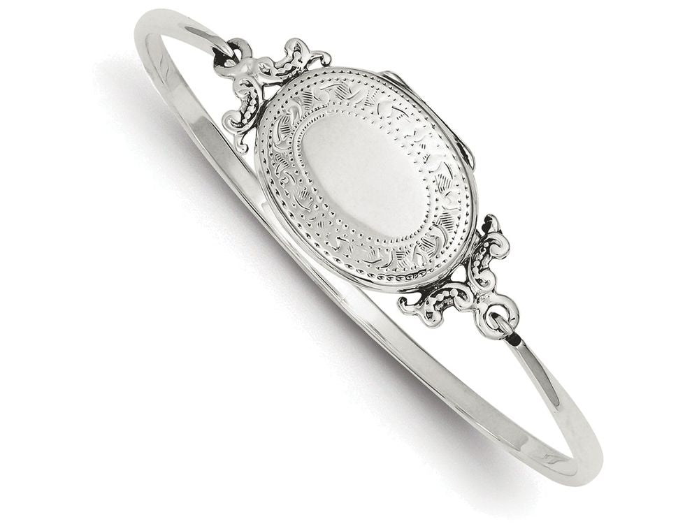 FJC Finejewelers Sterling Silver Locket Bangle (7 inch wrist)
