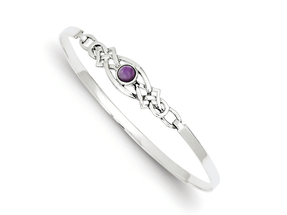 FJC Finejewelers Sterling Silver Amethyst Bangle